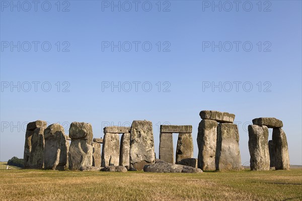 England, Wiltshire, Stonehenge, Prehistoric ring of standing stones. 
Photo Bennett Dean