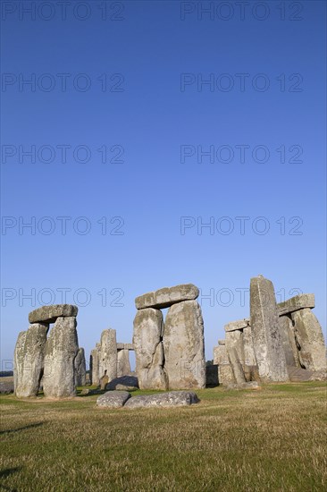 England, Wiltshire, Stonehenge, Prehistoric ring of standing stones. 
Photo Bennett Dean