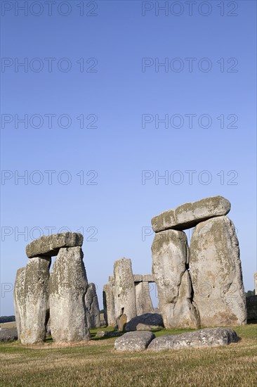 England, Wiltshire, Stonehenge, Prehistoric ring of standing stones. 
Photo Bennett Dean