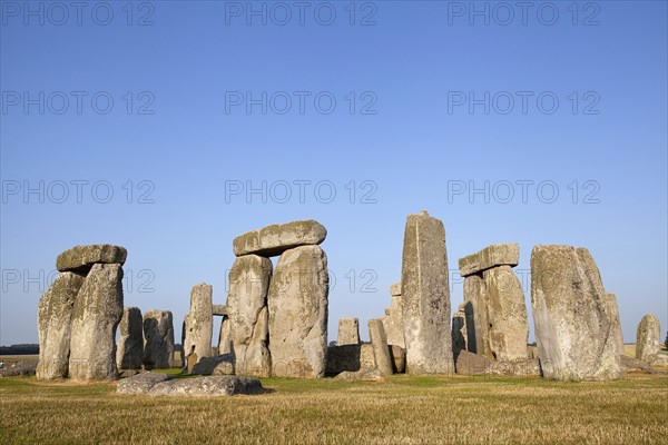 England, Wiltshire, Stonehenge, Prehistoric ring of standing stones. 
Photo Bennett Dean