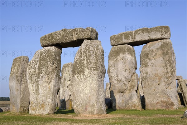 England, Wiltshire, Stonehenge, Prehistoric ring of standing stones. 
Photo Bennett Dean