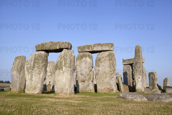 England, Wiltshire, Stonehenge, Prehistoric ring of standing stones. 
Photo Bennett Dean