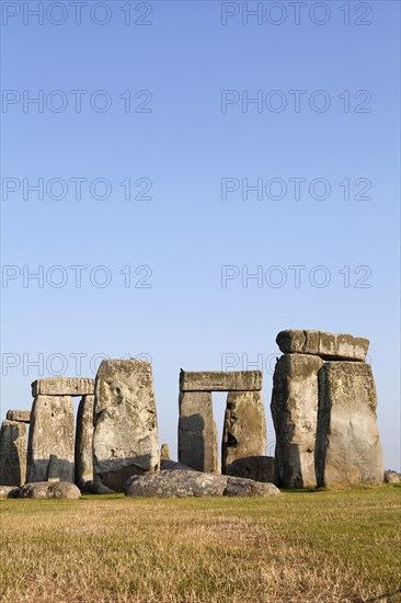 England, Wiltshire, Stonehenge, Prehistoric ring of standing stones. 
Photo Bennett Dean