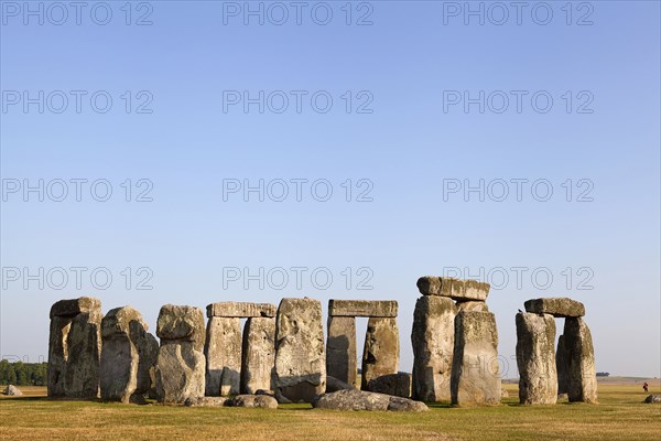 England, Wiltshire, Stonehenge, Prehistoric ring of standing stones. 
Photo Bennett Dean