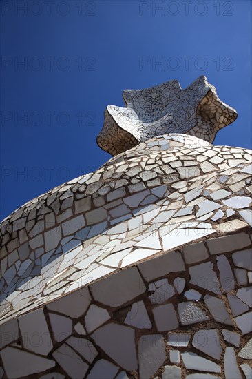 Spain, Catalonia, Barcelona, La Pedrera or Casa Mila on Passeig de Gracia, designed by Antoni Gaudi. 
Photo Stephen Rafferty