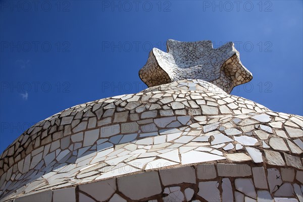 Spain, Catalonia, Barcelona, La Pedrera or Casa Mila on Passeig de Gracia, designed by Antoni Gaudi. 
Photo Stephen Rafferty