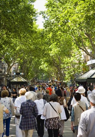 Spain, Catalonia, Barcelona, La Rambla.