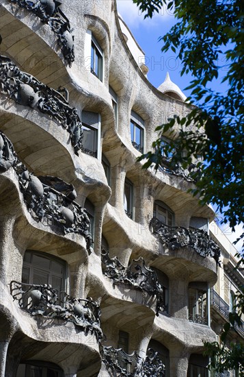 Spain, Catalonia, Barcelona, La Pedrera.