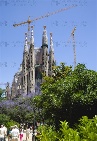 Spain, Catalonia, Barcelona, Sagrada Familia.