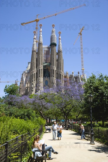 Spain, Catalonia, Barcelona, Sagrada Familia.