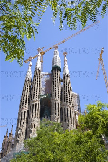 Spain, Catalonia, Barcelona, Sagrada Familia.