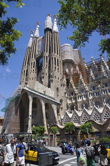 Spain, Catalonia, Barcelona, Sagrada Familia.