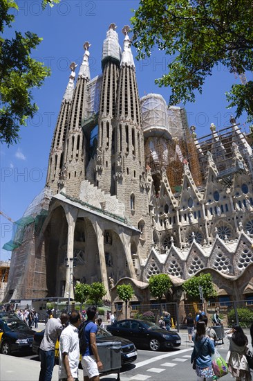 Spain, Catalonia, Barcelona, Sagrada Familia.