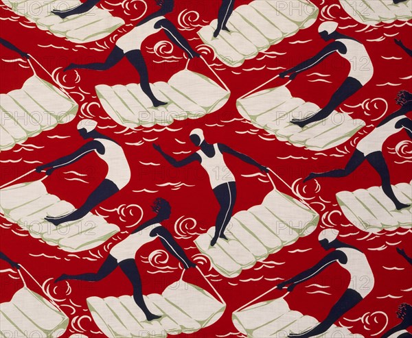 Tissu à motifs de surfers