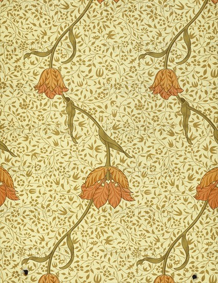 Morris, Papier peint à motif de tulipes