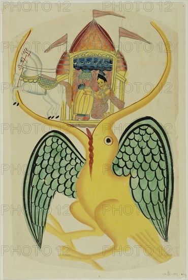 Ravana et Sita in pris dans le bec de Jatayu