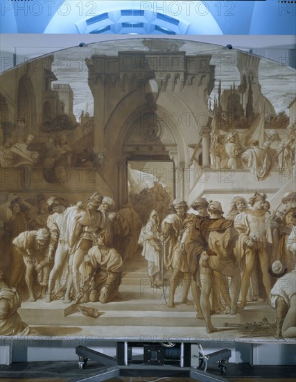 Leighton, L'industrie appliquée à la guerre (détail)