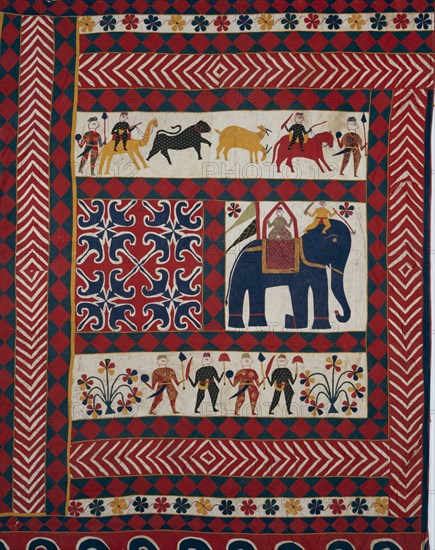 Wall hanging; - detail; cotton appliqué; Saurashtra, Gujarat; 20th century.