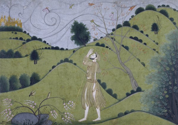 The Road to Krishna; an illustration from The Krishna Sudama Series; Indian (Garwhal, Pahari); c.1775 - 90.