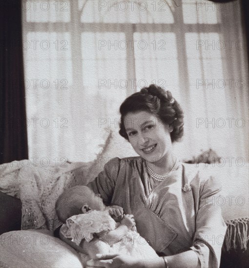 La princesse Elisabeth et le prince Charles bébé