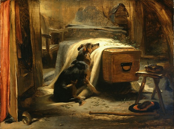 Landseer, Le chien pleurant son vieux maître