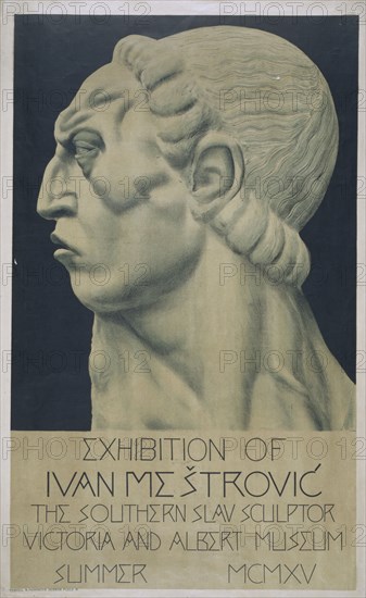 Affiche de l'exposition d'Ivan Mestrovic au V&A, 1915