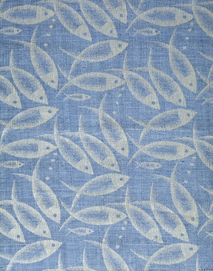 Mandalay, furnishing fabric, designed by Felix C. Gotto. Reversible linen. Ireland, c.1935