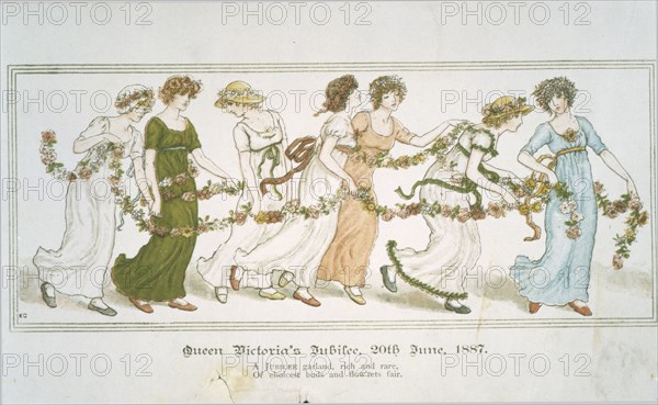 Femmes dansant lors du Jubilé de Sa Majesté la Reine Victoria
