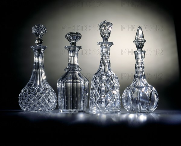 Glass decanters. England, c.1851