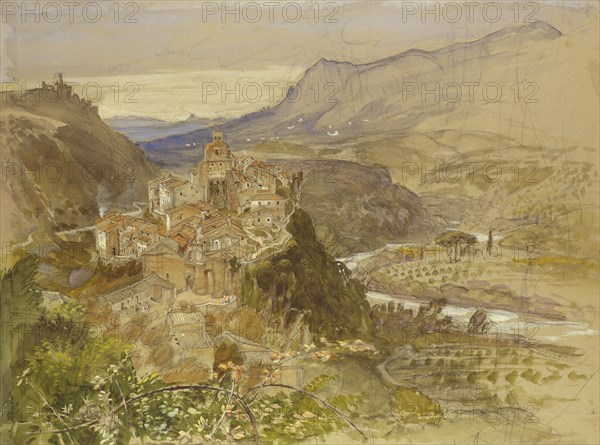 Palmer, Vue de Papigno et de la rivière Nar en Ombrie