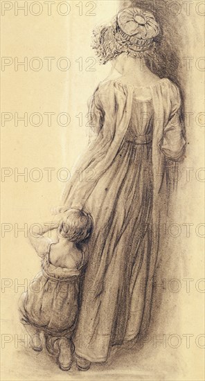 Mulready, Life study of girl and child