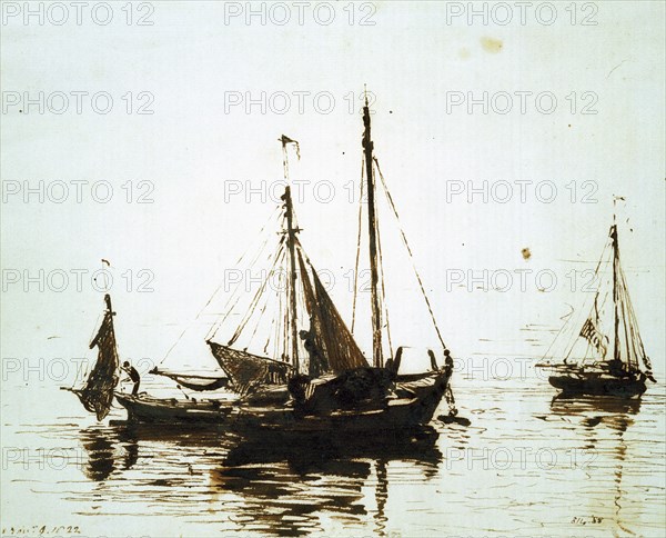Constable, Fishing boats at anchor