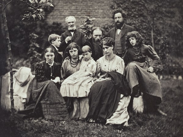 Hollyer, Photo of William Morris, Edward Burne-Jones & Family
