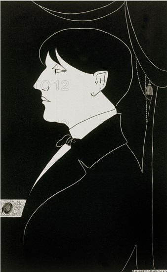 Beardsley, Self-portrait in profile