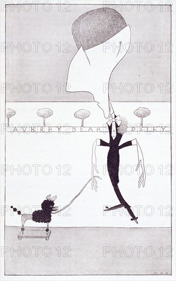 Beerbohm, Caricature d'Aubrey Beardsley