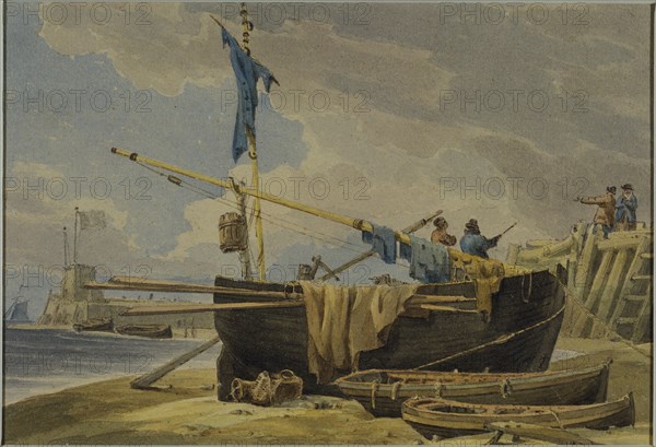 Anonyme, Bateaux et pêcheurs