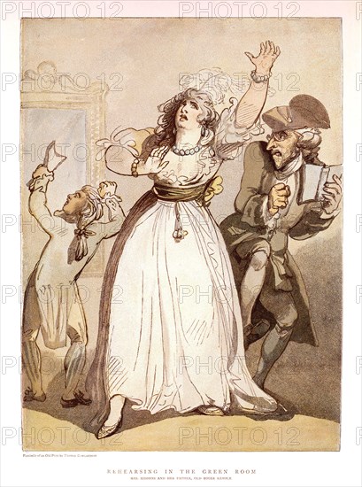 Rowlandson, Répétitions dans la Salle Verte