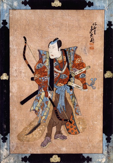 Tamekuni, Acteur revêtant la tenue de chasse des Daimo