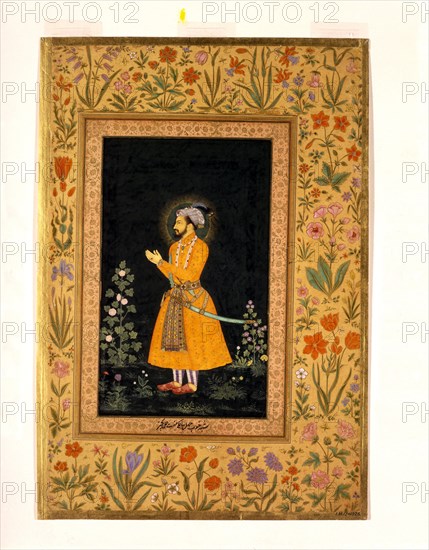 Portrait of Shah Jahan in His Fortieth Year, by Bichitr. India, Early 17th century