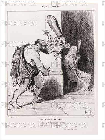 Hercule Dompté par l'amour, from the series L'histoire Ancienne, by Honoré Daumier