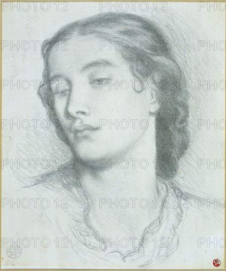 Rossetti, Etude pour portrait de femme