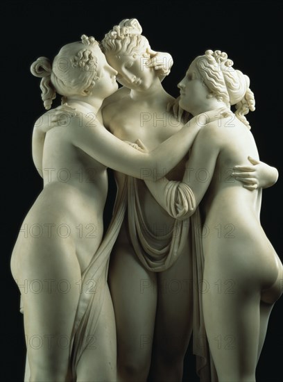 The Three Graces, by Antonio Canova. Rome, Italy, early 19th century