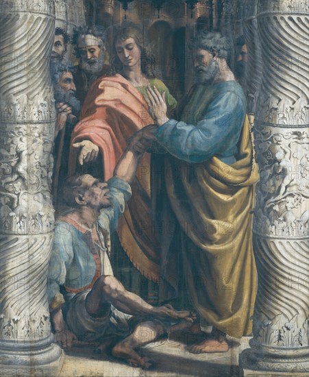 Raphaël, La Guérison du Boiteux (détail)