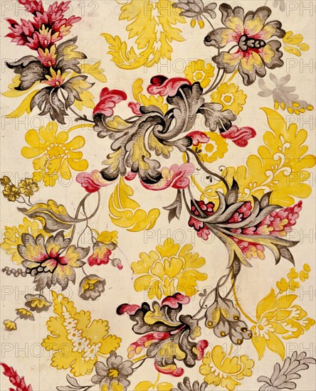 Design for woven silk, by Anna Maria Garthwaite. London, England, early 18th century