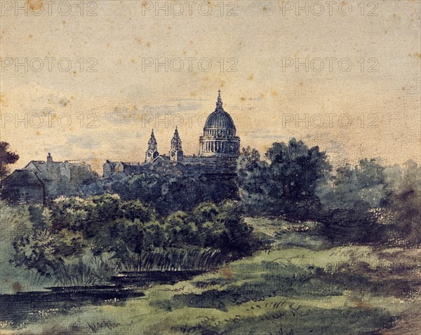 Nasmyth, Vue de la cathédrale St Paul à Londres