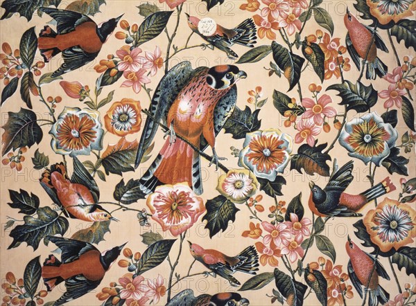 Tissu d'ameublement aux motifs d'oiseaux