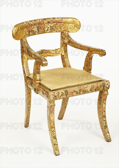 Armchair. Srinigar, India,  19th century