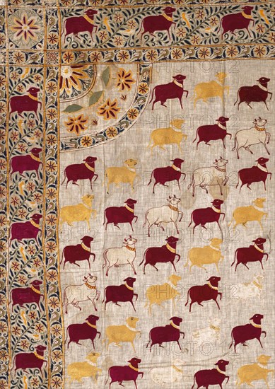 Hanging for a Shrine or Pichhwai. Gujarat, India, late 19th century