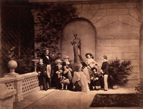 Queen Victoria and Her Family, photo Leonida Caldesi. England, 1857