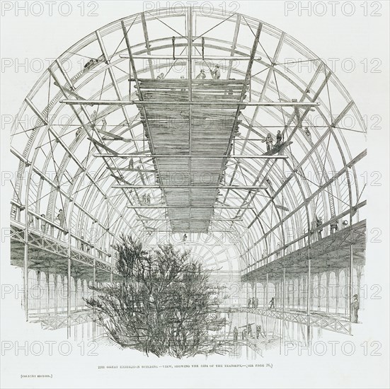 Nervures du transept de la Grande Exposition de  1851